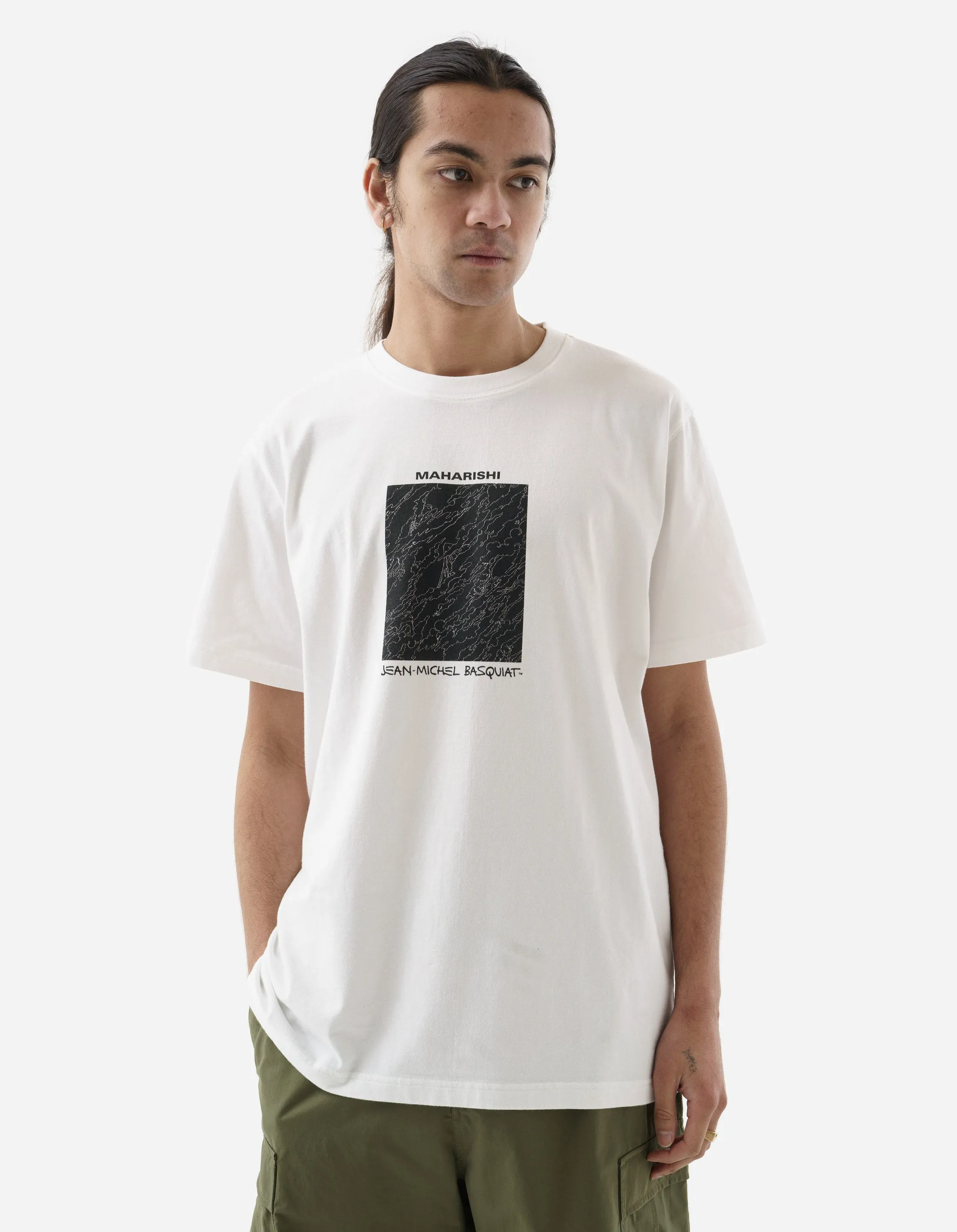 1310 Maha Basquiat Camo Box T-Shirt White