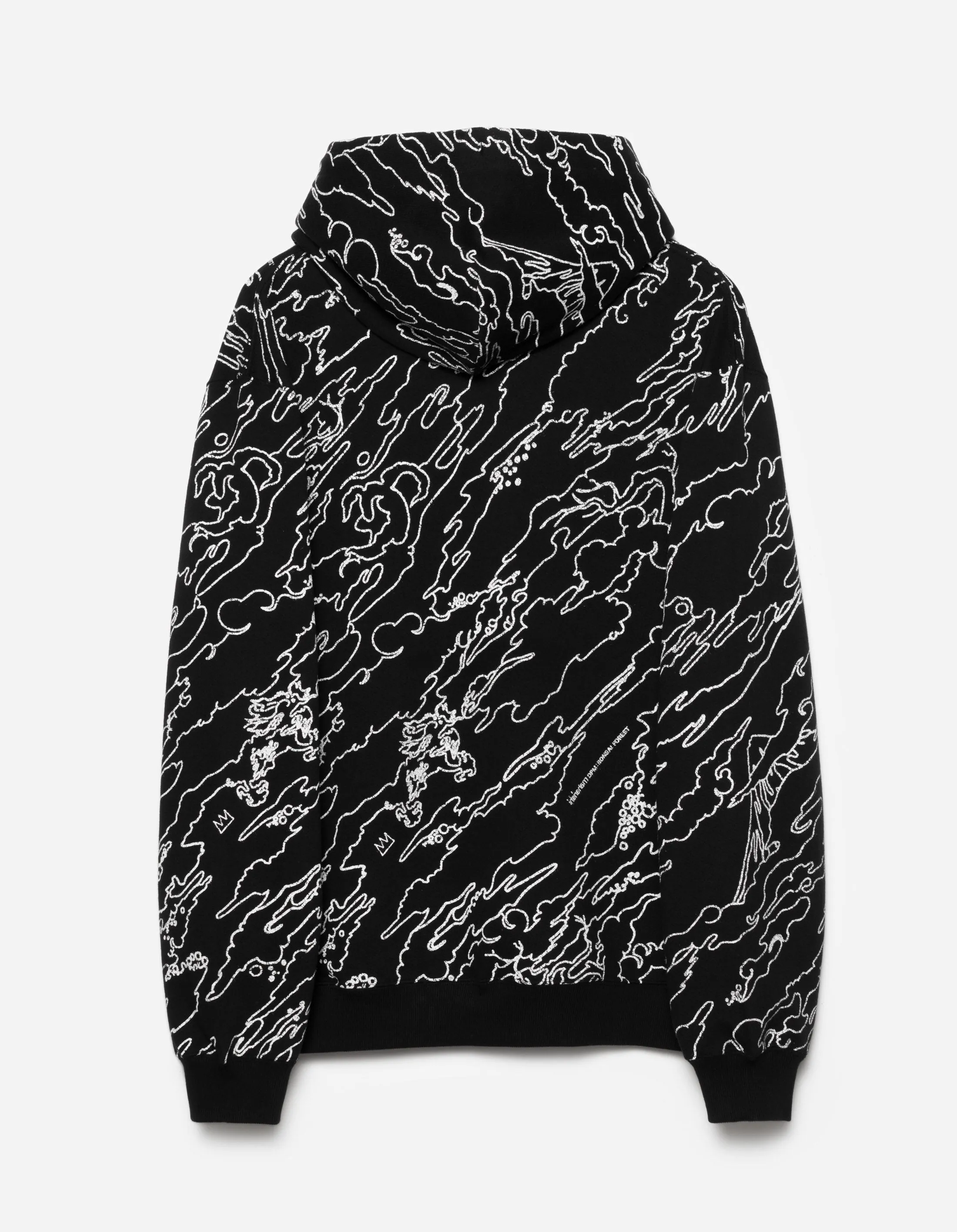 5130 Maha Basquiat Camo Hooded Sweat Black