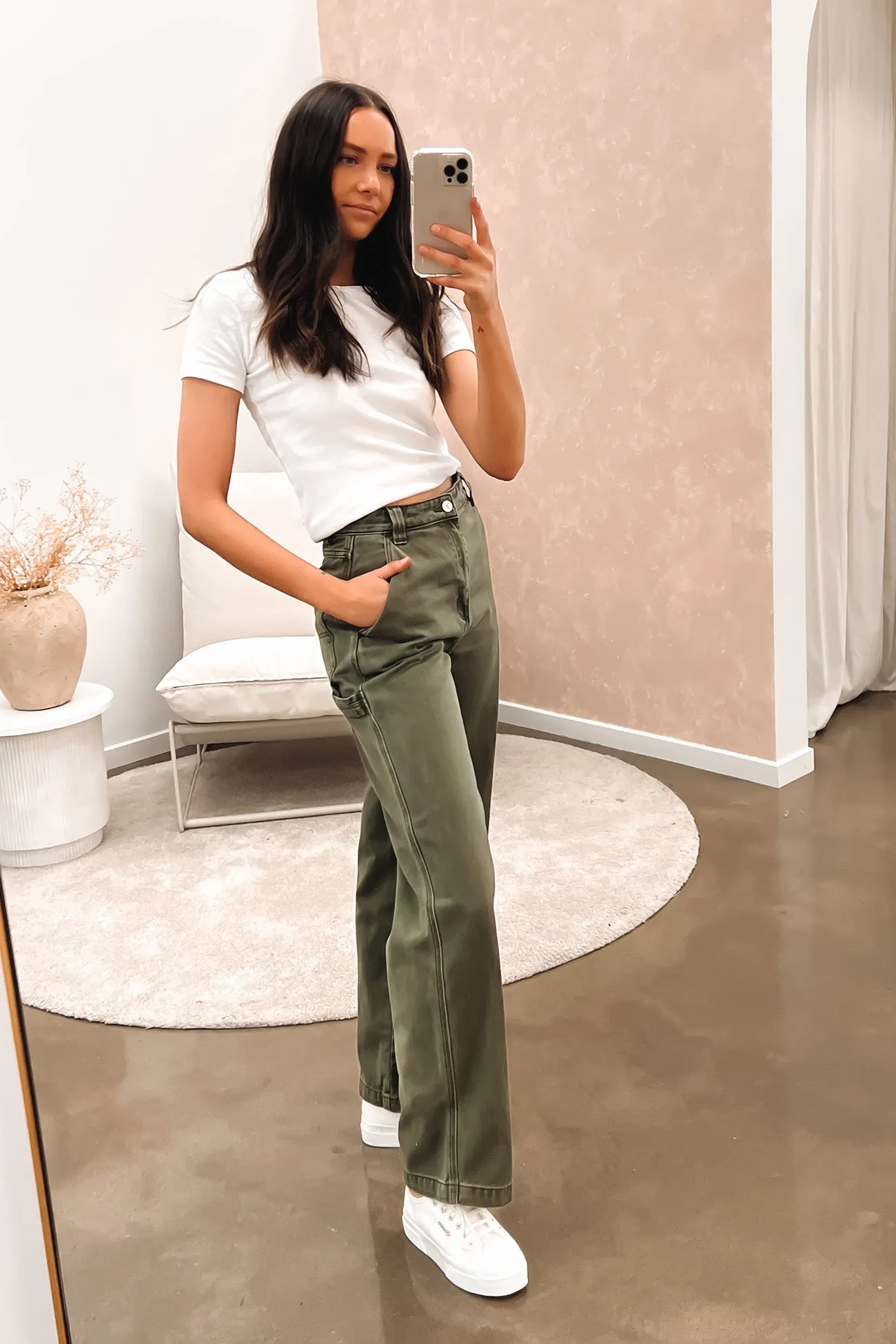 A Carrie Carpenter Jean Army Green