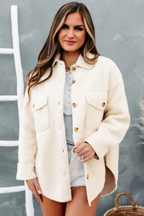 All Sheeps And Sizes Oversized Sherpa Jacket (Cream)