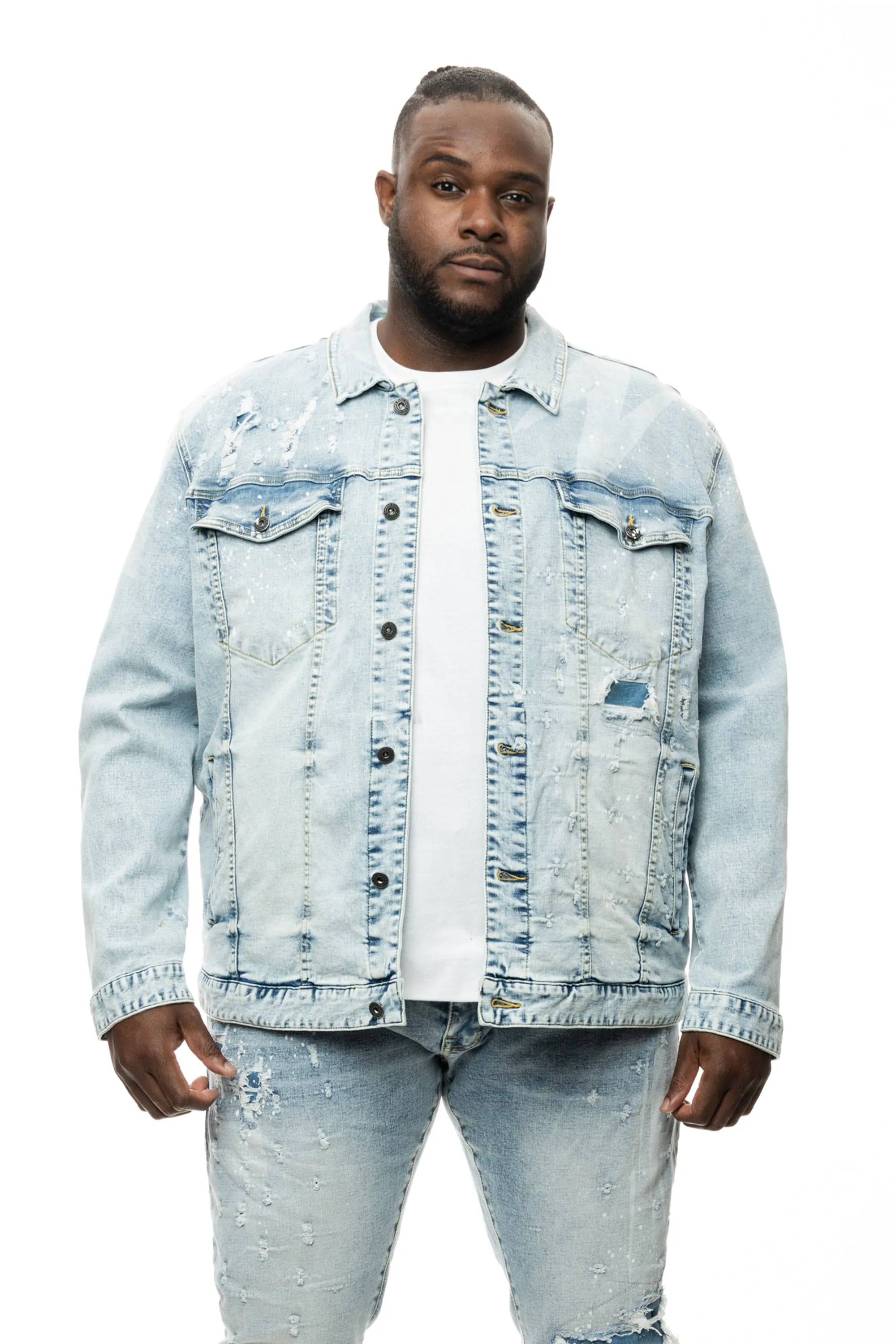 Big and Tall Shotgun Jean Jacket - Cypher Blue