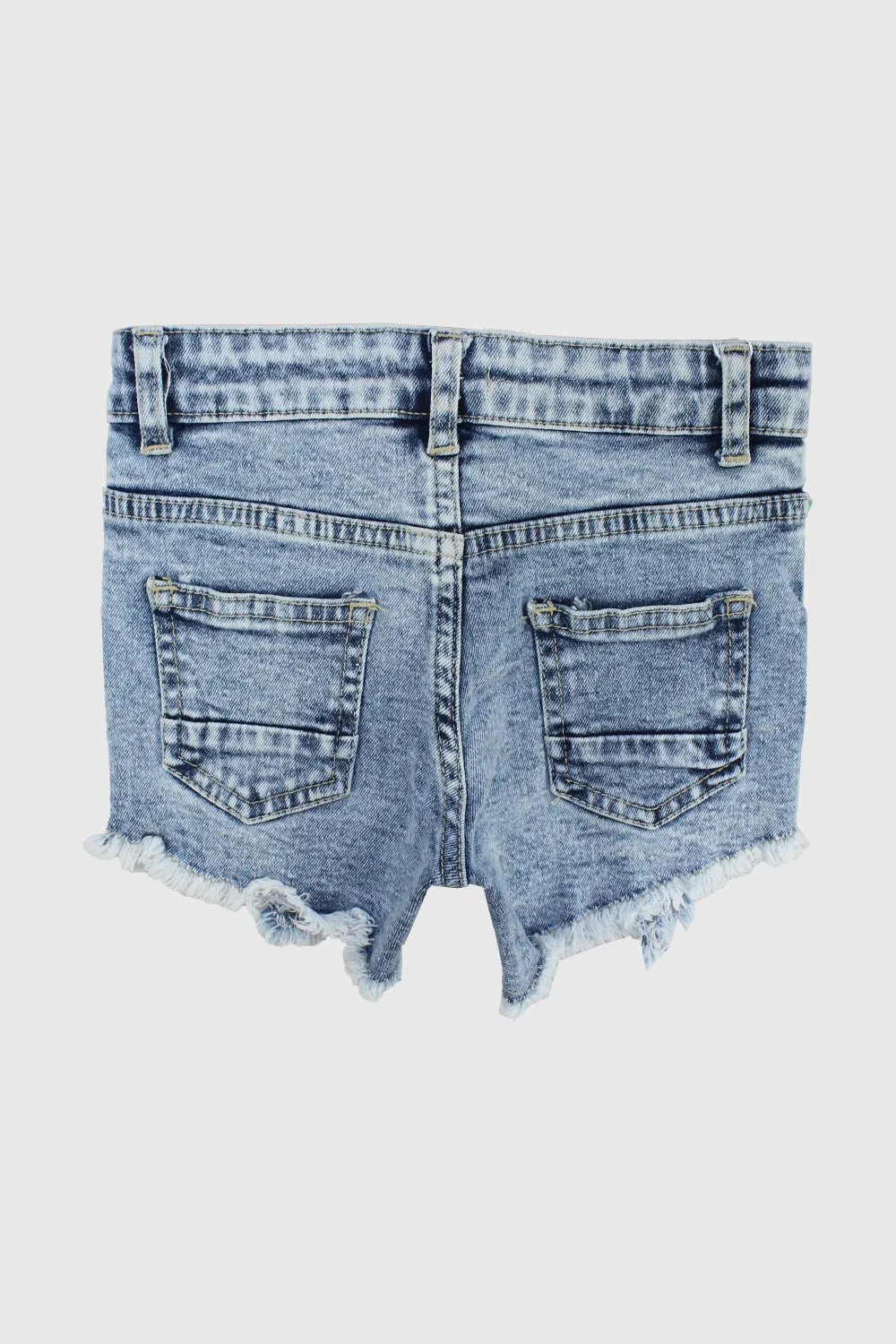 Blue Ripped Jean Shorts