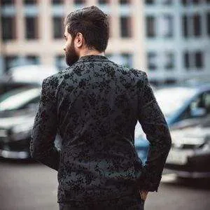 Cavani Georgi Black Floral Blazer