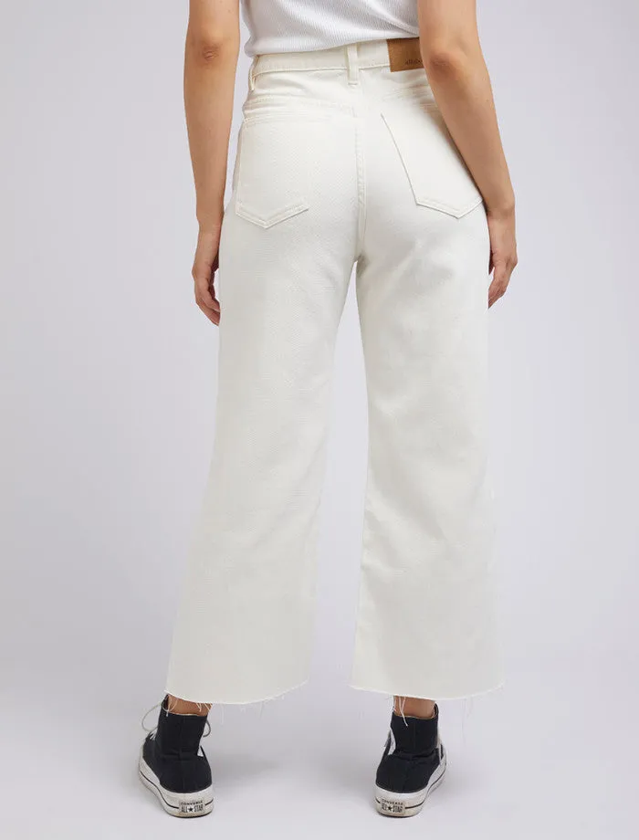 Charlie High Rise Wide Leg Jean (Vintage White)