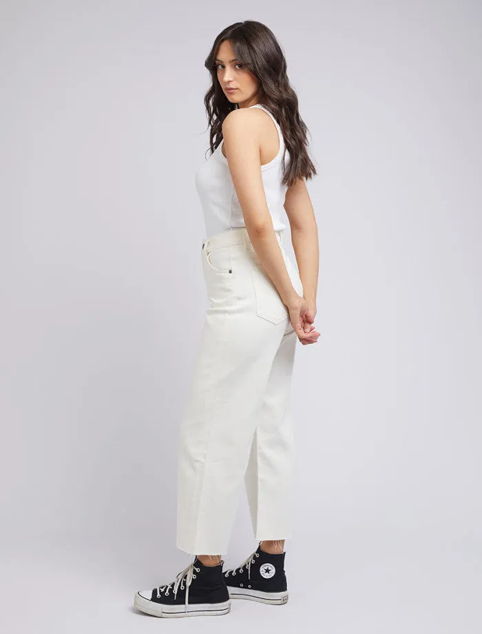 Charlie High Rise Wide Leg Jean (Vintage White)