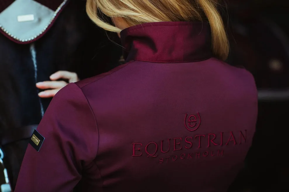 EQUESTRIAN STOCKHOLM MERLOT CRYSTAL GOLD FLEECE JACKET