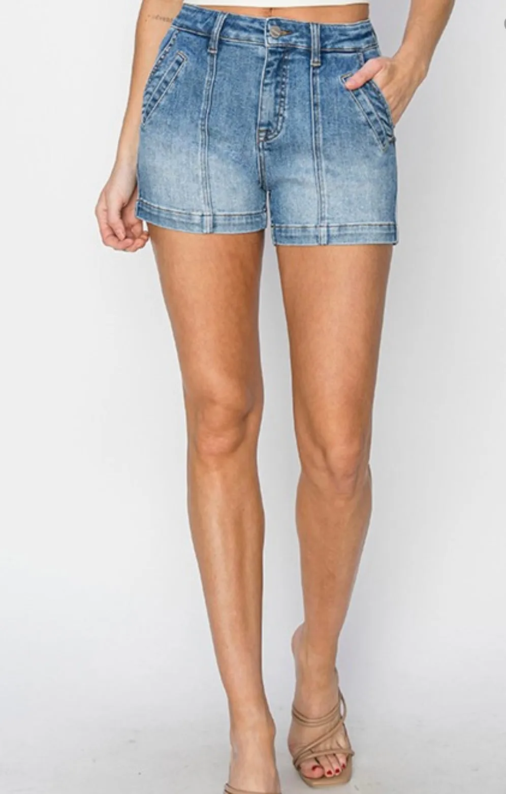 Fire Heart High Rise Detail Shorts