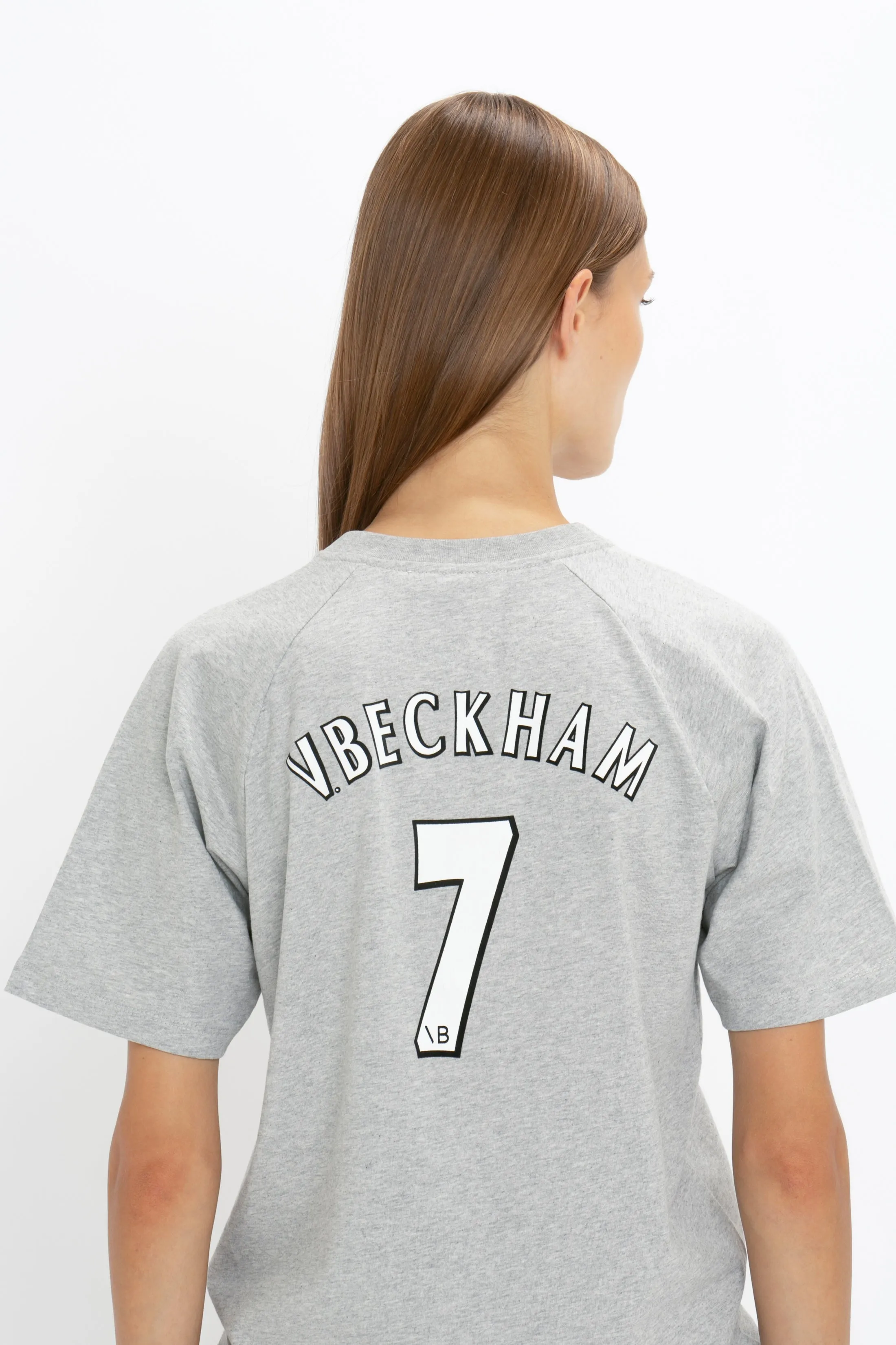 Football T-Shirt In Grey Marl