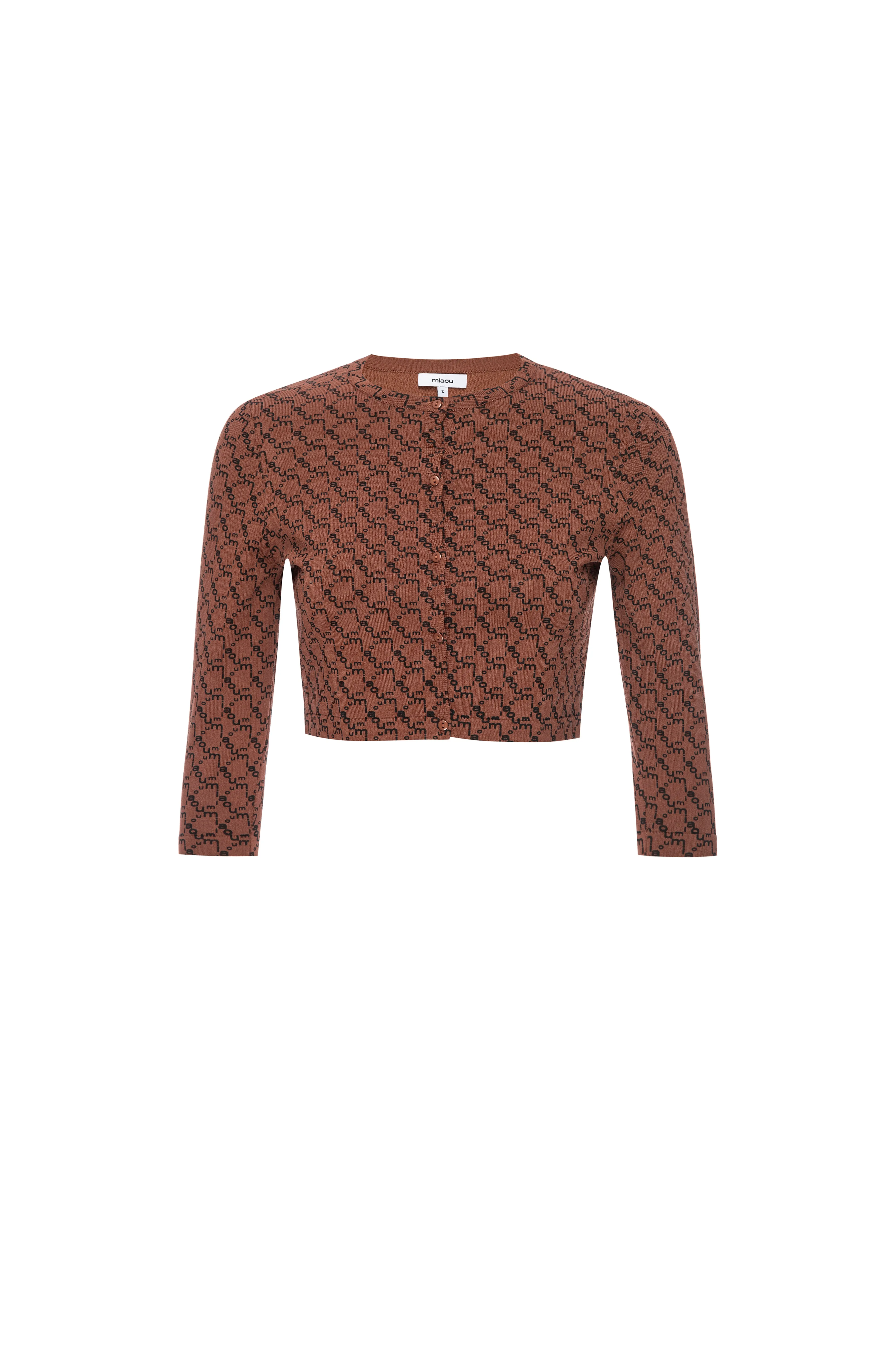 FRIDA CARDIGAN - BROWN MONOGRAM