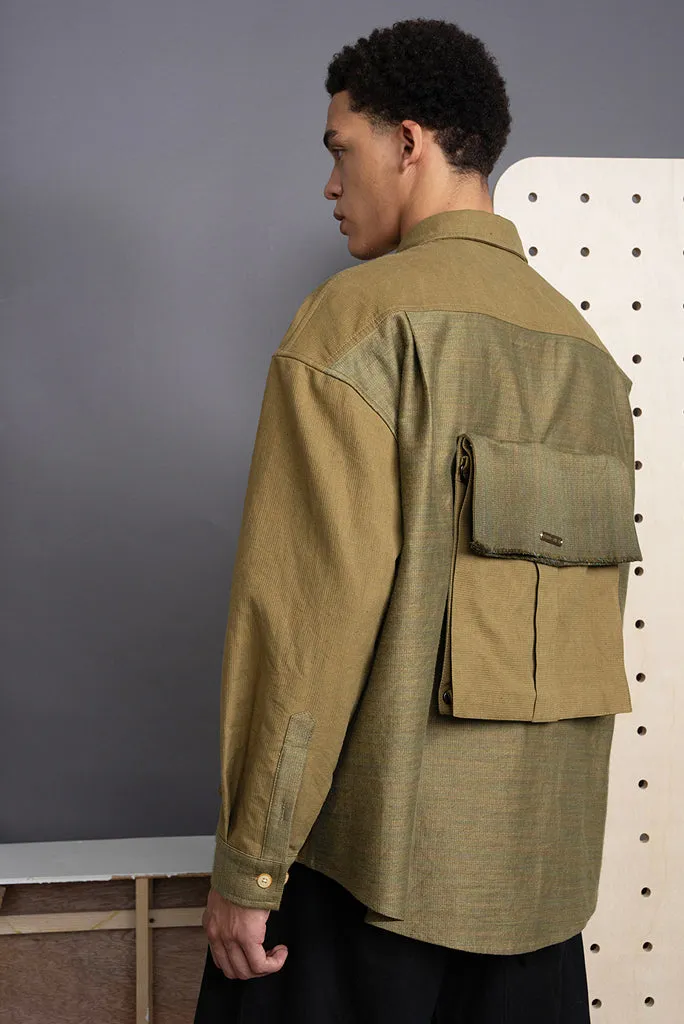 FRIED RICE TWO TONE JACKET, OLIVE