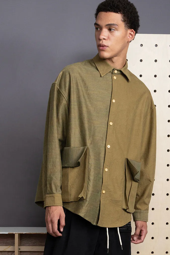 FRIED RICE TWO TONE JACKET, OLIVE