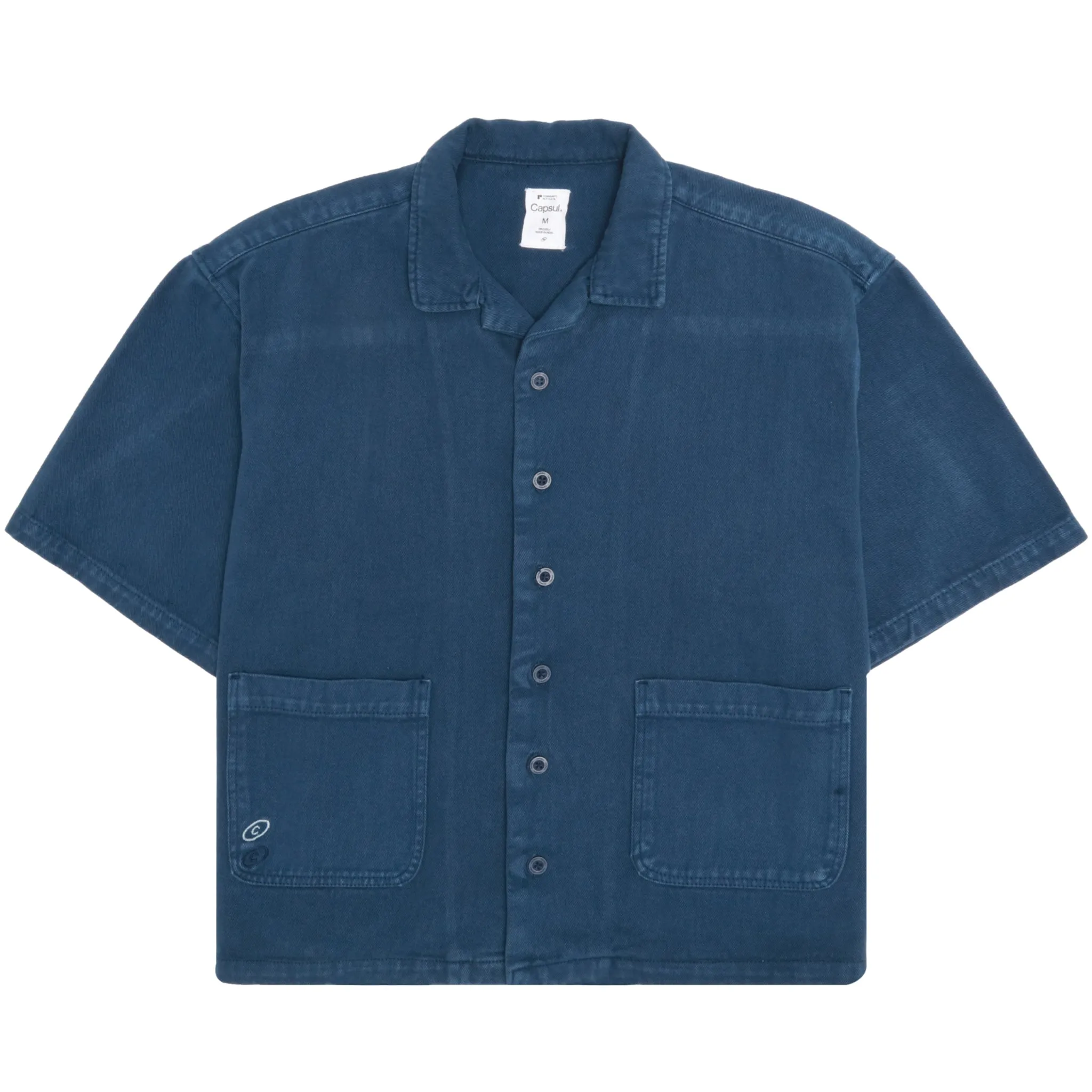 Heavyduty BOXY SHIRT- Washed Navy