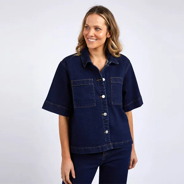 Huntleigh Short Sleeve Shirt - Indigo