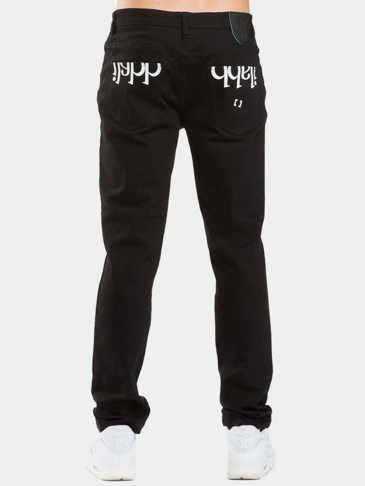 ilabb Capsize Straight Jeans - Black / White