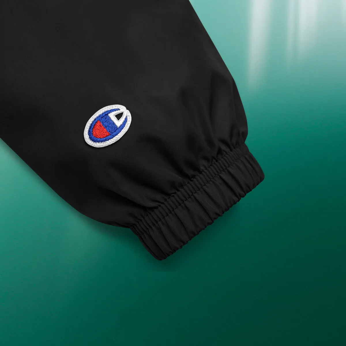 KOF Logo Black Champion Packable Windbreaker