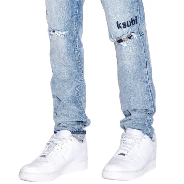 Ksubi Chitch Check Self Repair Denim (Blue Stone Wash) MFA23DJ016