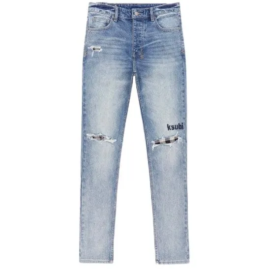 Ksubi Chitch Check Self Repair Denim (Blue Stone Wash) MFA23DJ016