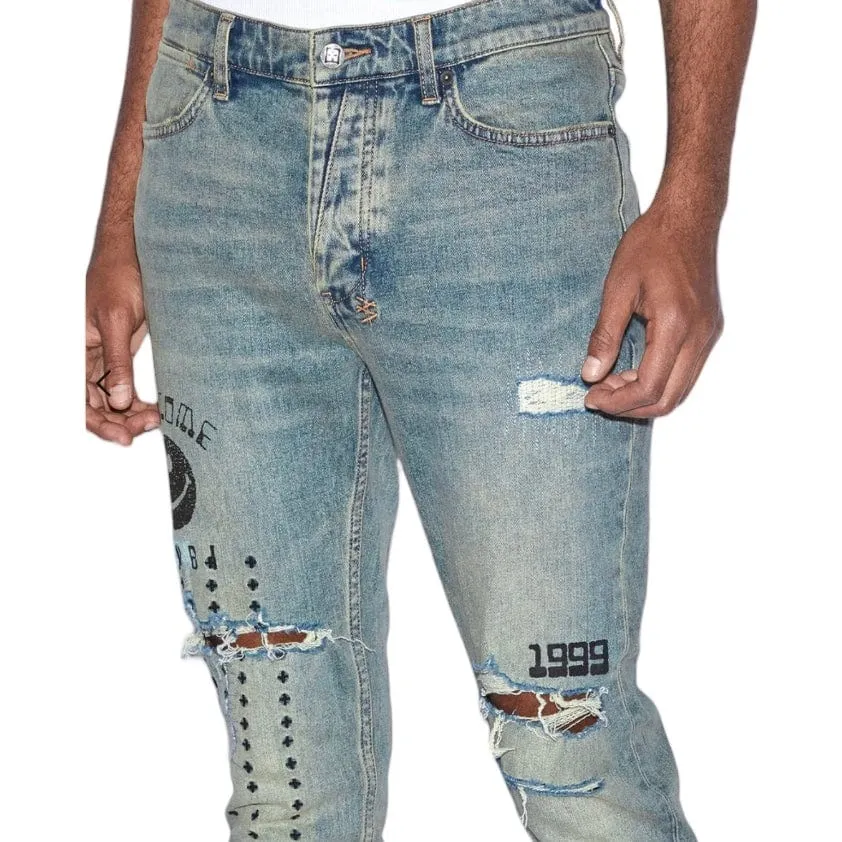 Ksubi Van Winkle Throw Bak Trash Denim Jean (Indigo Denim) MPS24DJ013