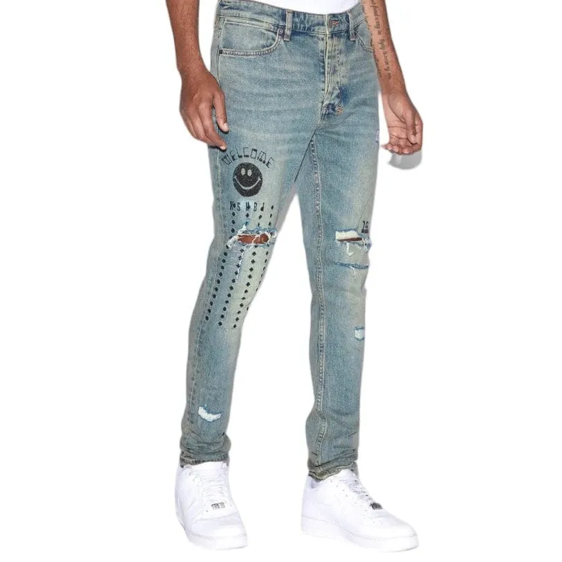 Ksubi Van Winkle Throw Bak Trash Denim Jean (Indigo Denim) MPS24DJ013