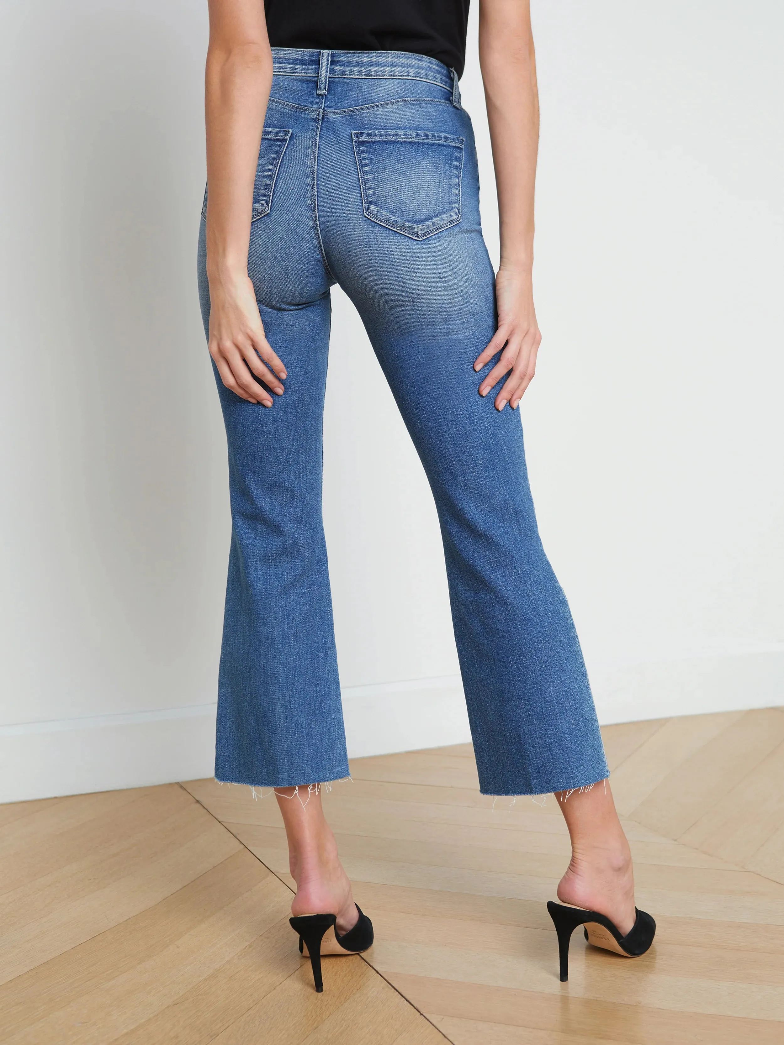 L’agence - Kendra H/R Cropped Flare Jean - Laguna