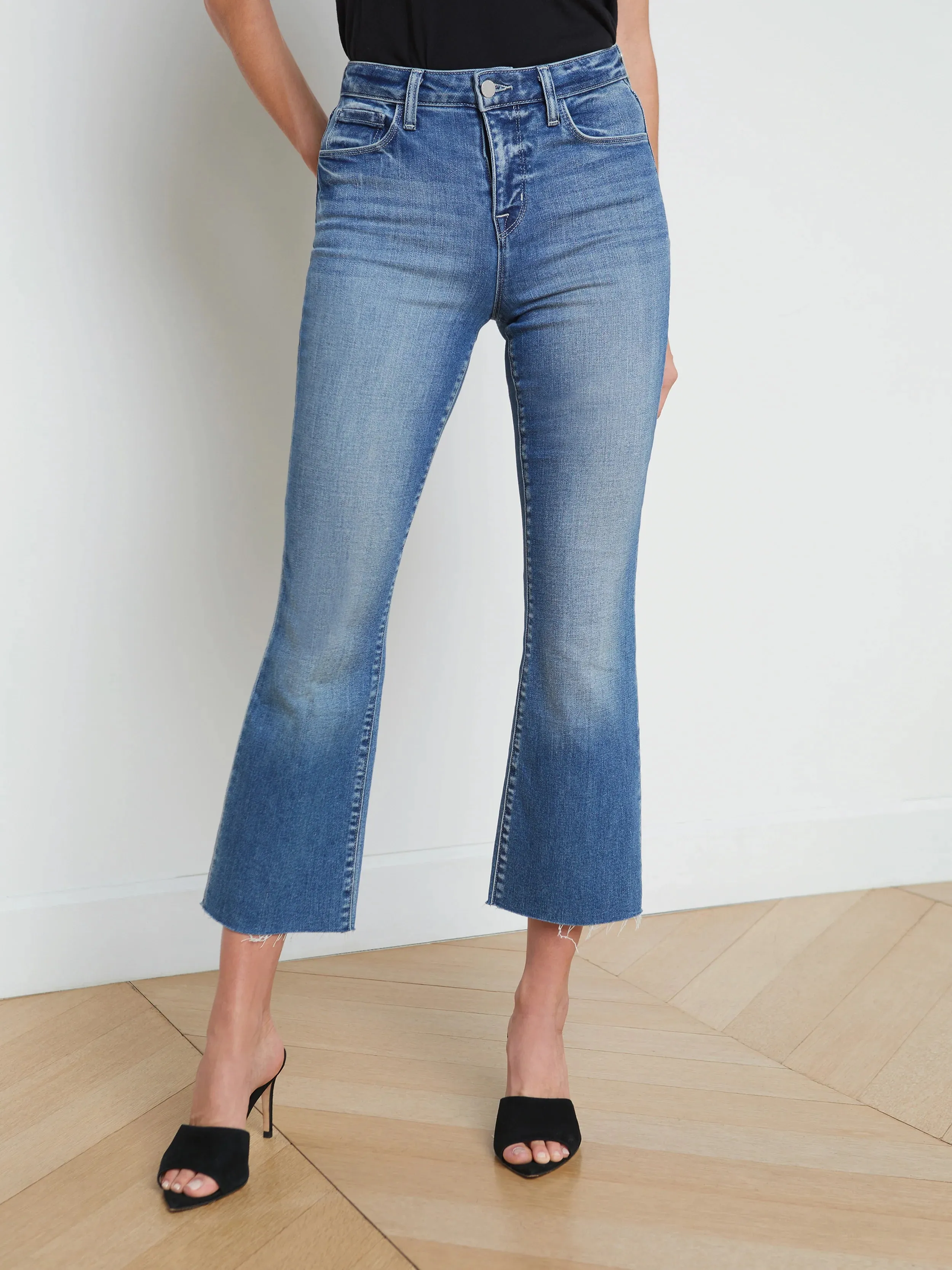 L’agence - Kendra H/R Cropped Flare Jean - Laguna