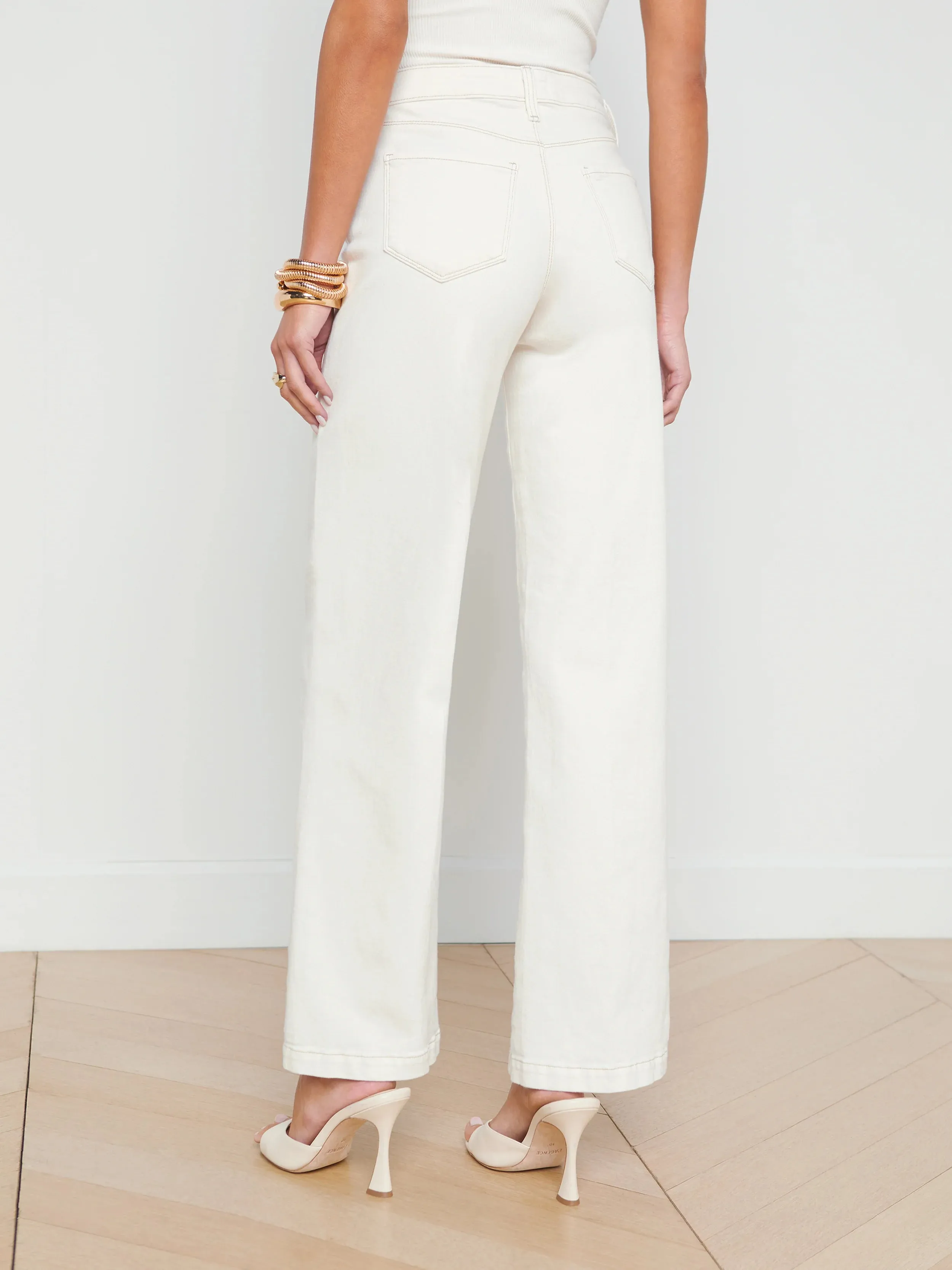 L’agence - Scottie Wide Leg Jean - Macadamia