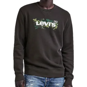 Levi's Graphic Crew Neck Sweatshirt - Black Camouflage Housemark