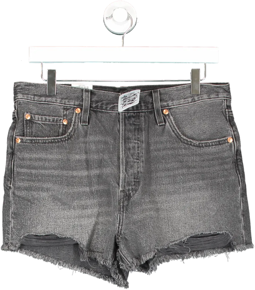 levis Grey 501 High Rise Shorts W29