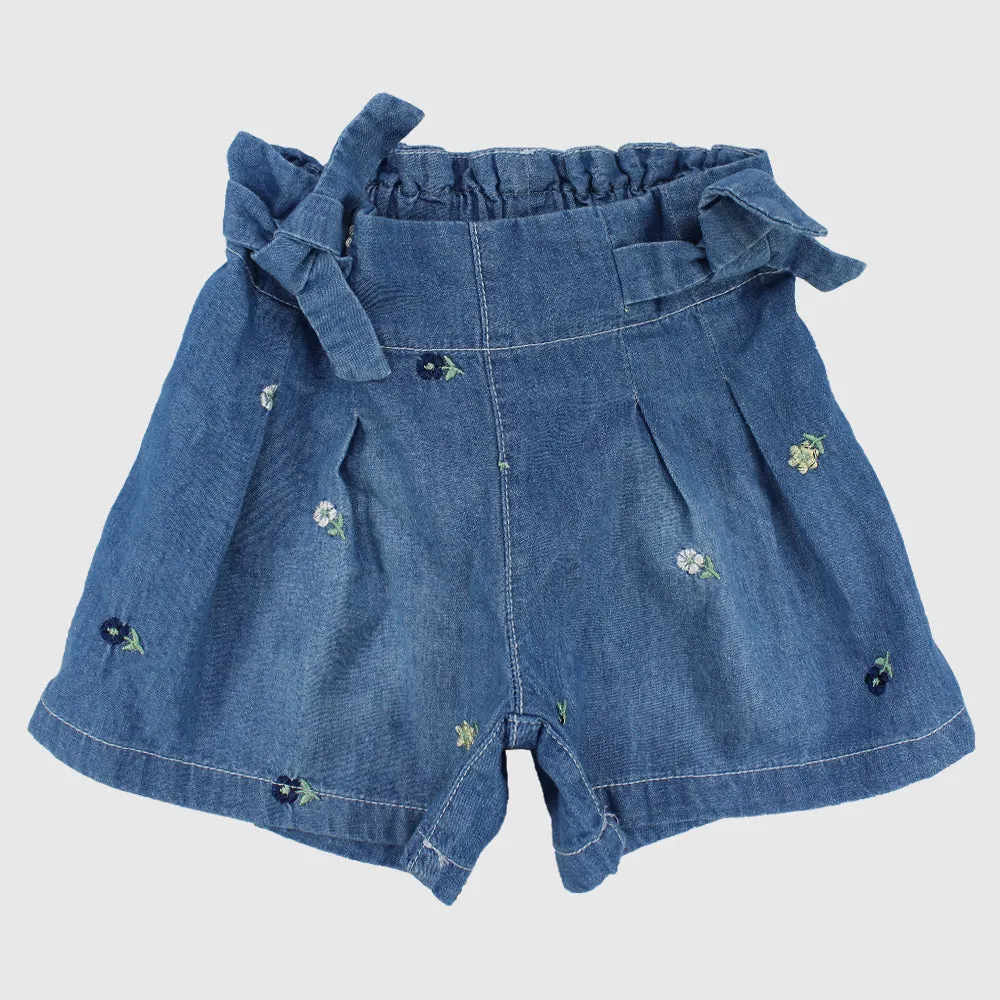 Mini Flowers Jean Shorts