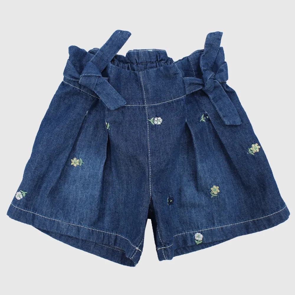 Mini Flowers Jean Shorts