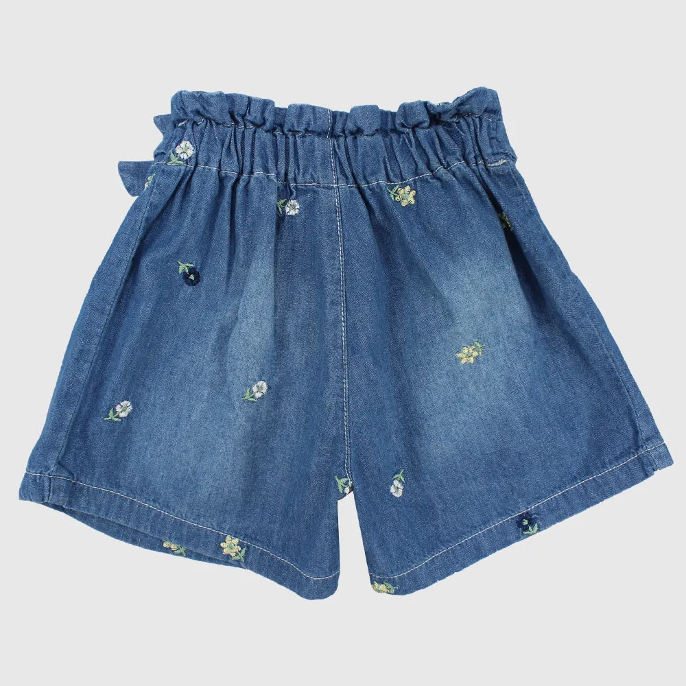 Mini Flowers Jean Shorts