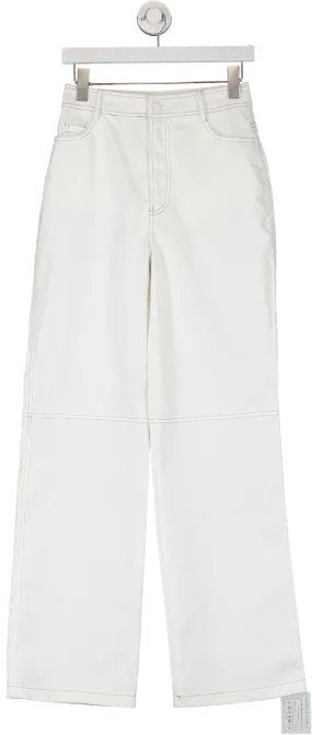 Missguided Wde Leg White Jean Trouser UK 8