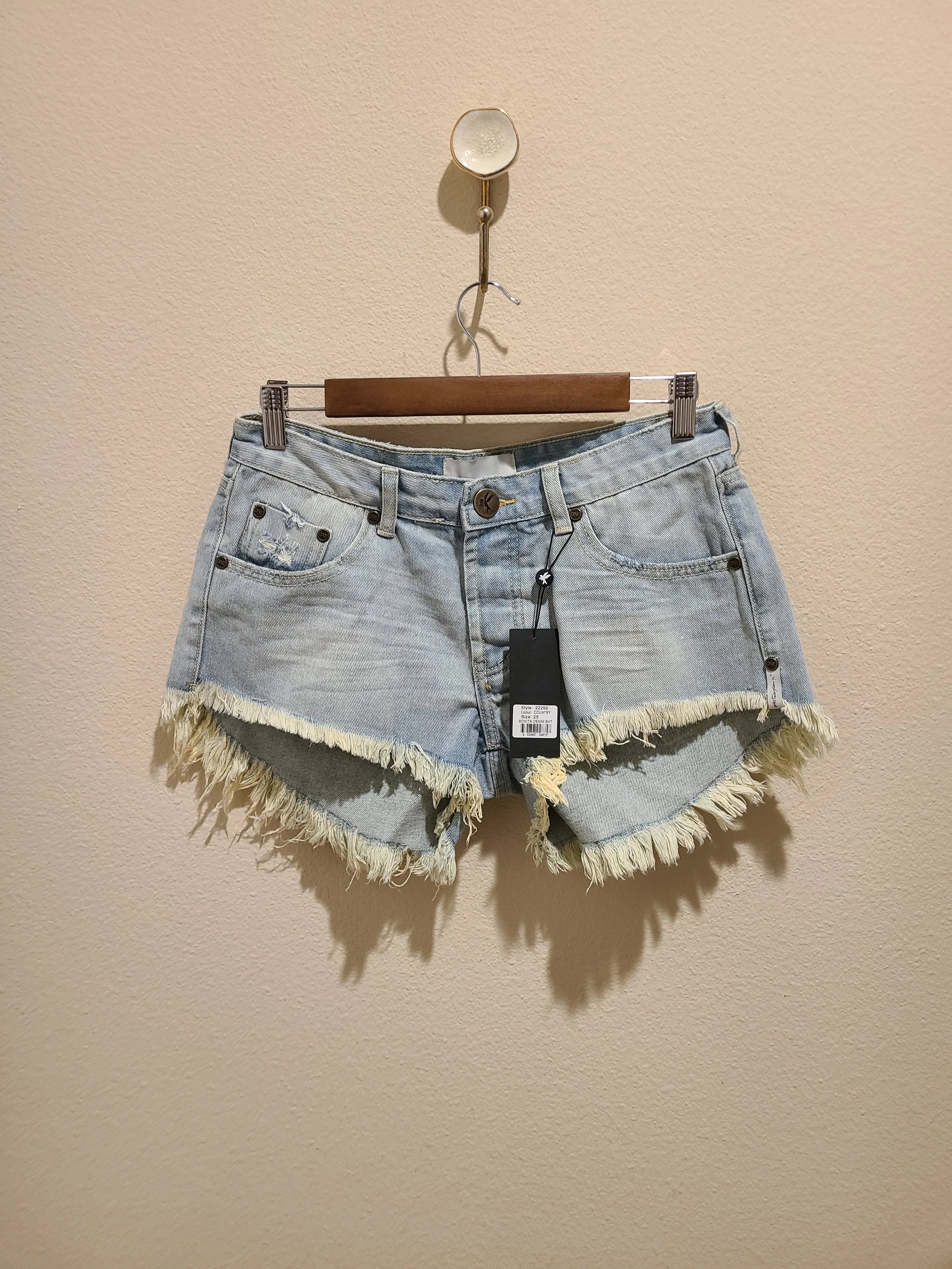 One Teaspoon Country Bonita Low Waist Denim Shorts