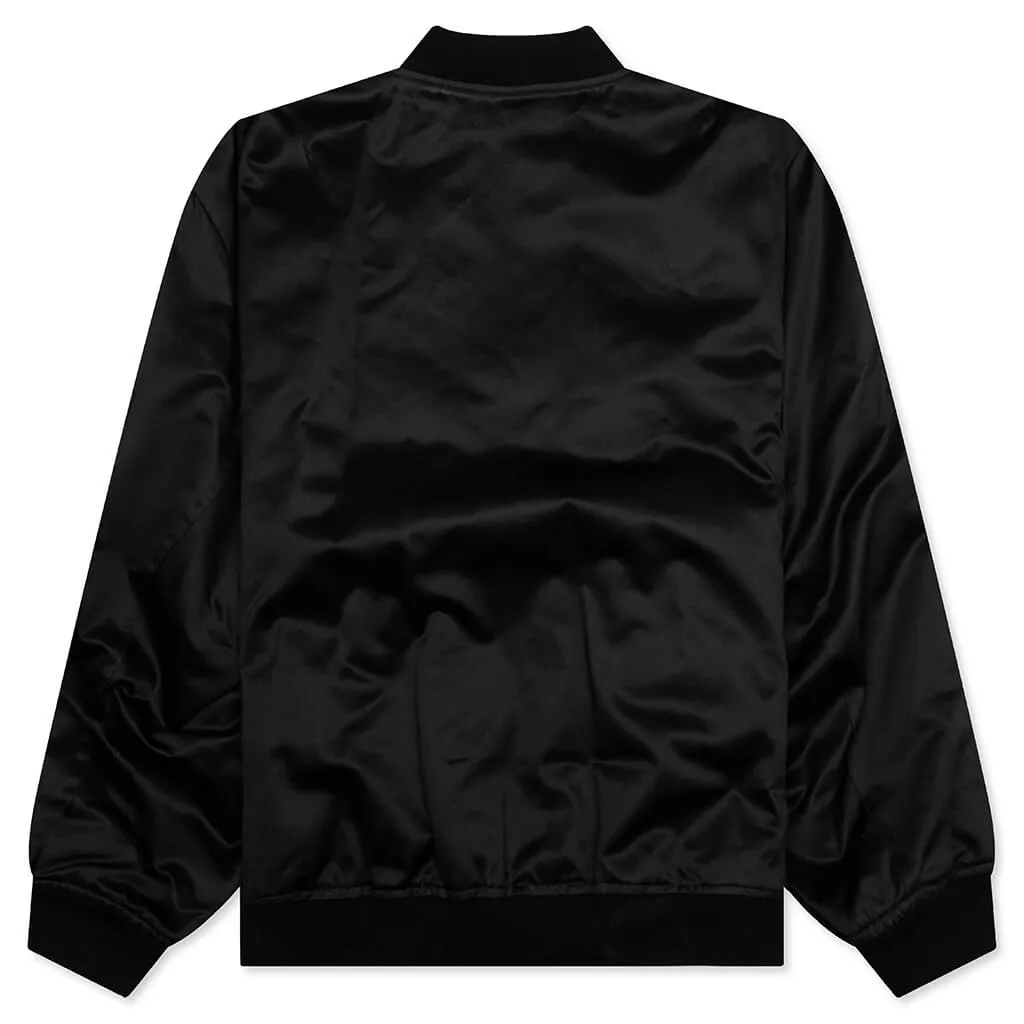 Oversized Bomber Jacket - Pitch Black