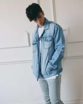 Oversized Denim Jacket - Celeste