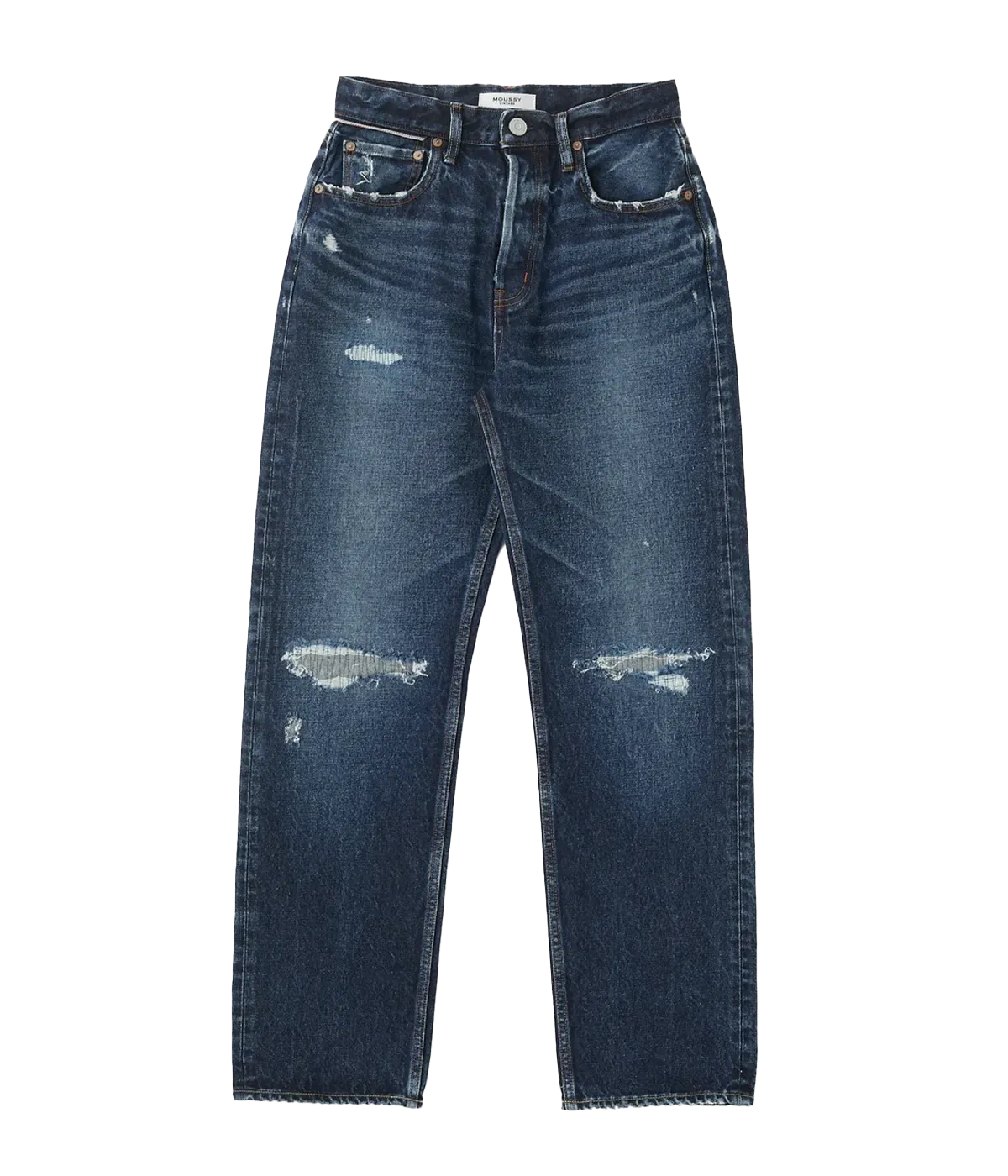 Pedley Wide Straight Jean in Dark Blue