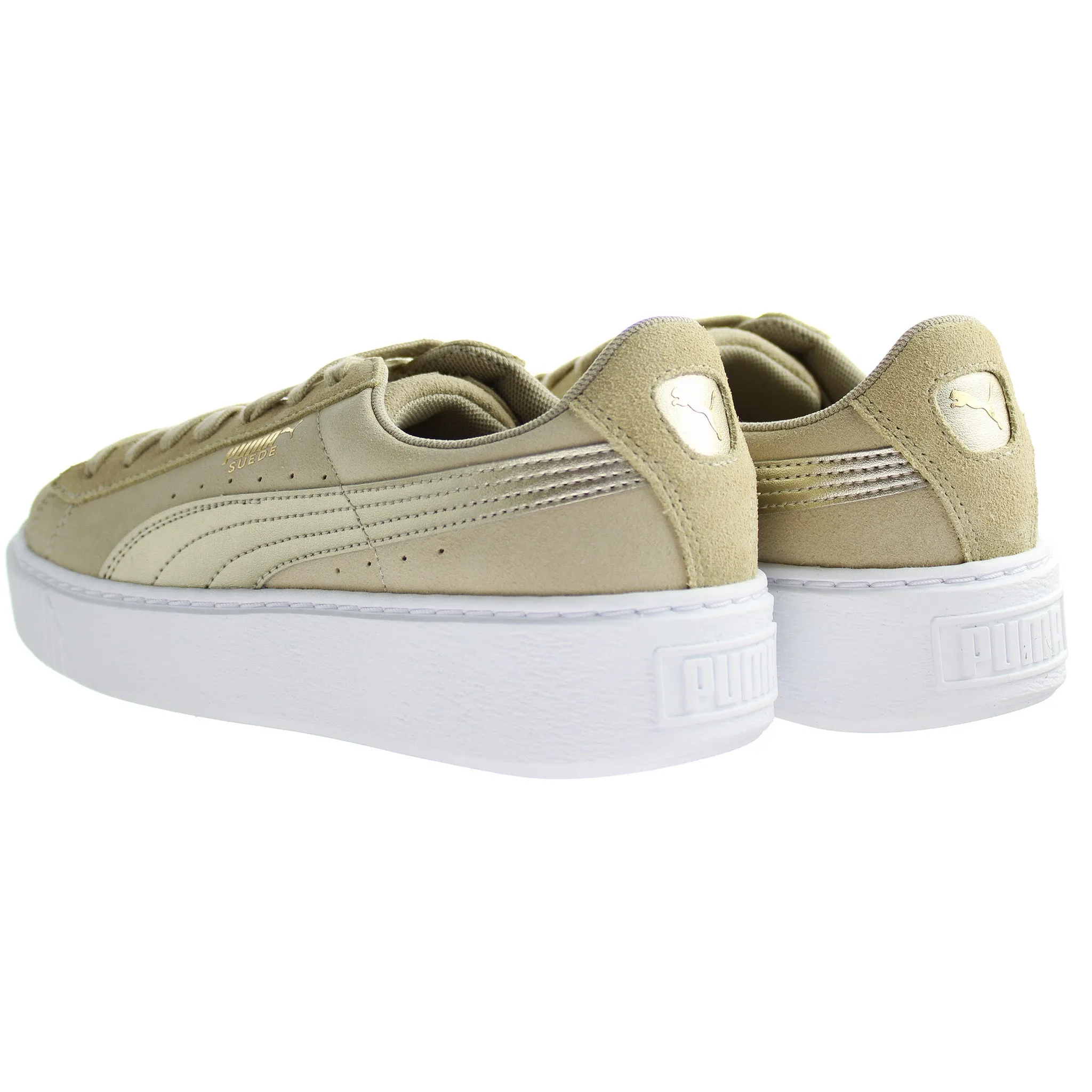 PUMA Platform Safari Beige Womens Trainers