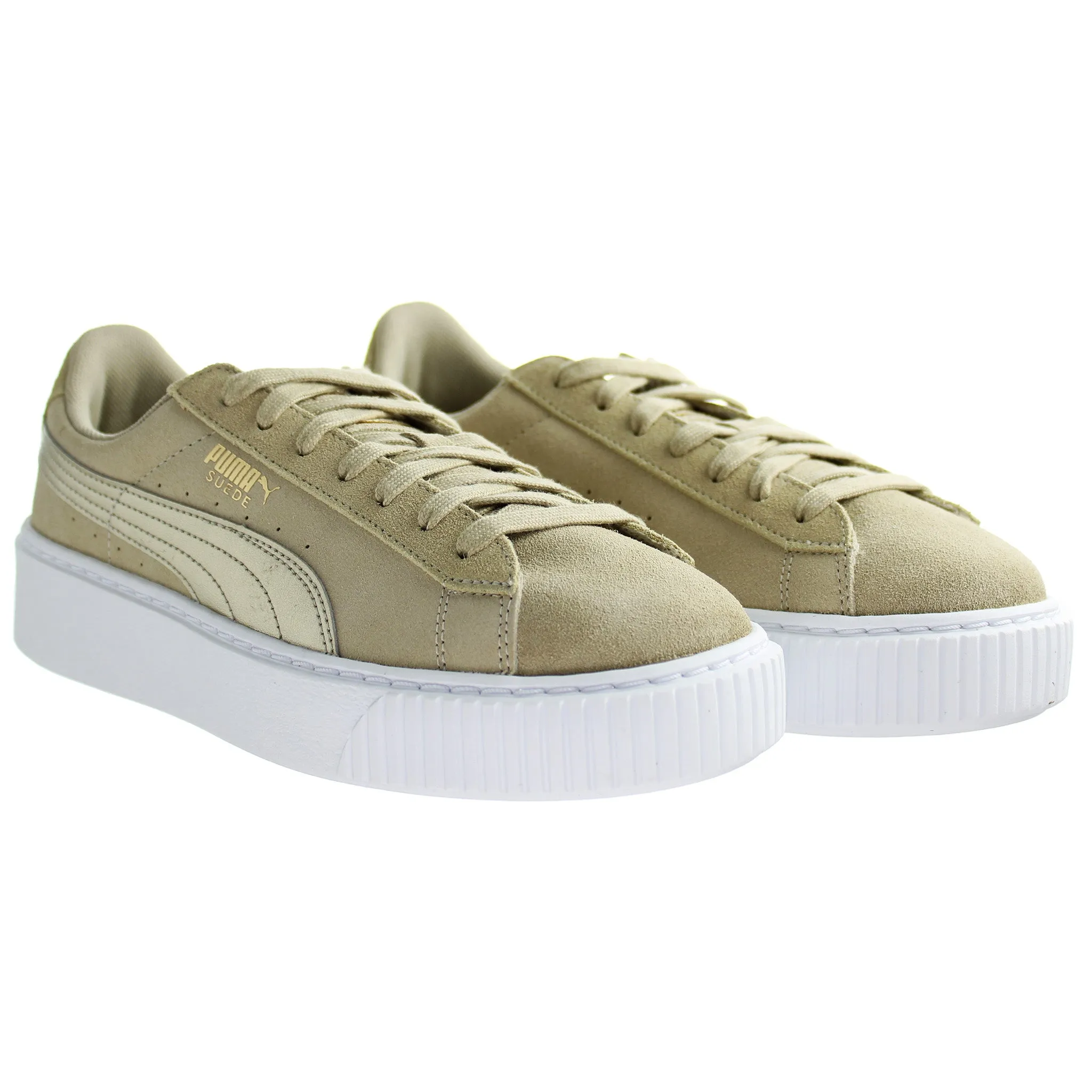 PUMA Platform Safari Beige Womens Trainers