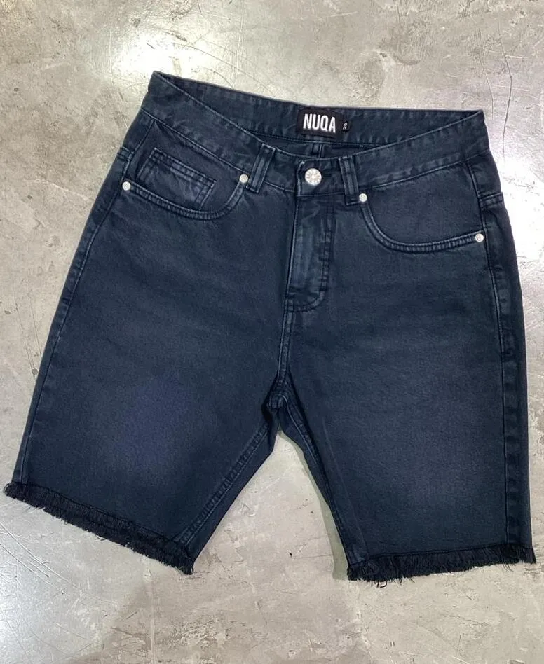 Regular Fit Denim Short - Asfalto