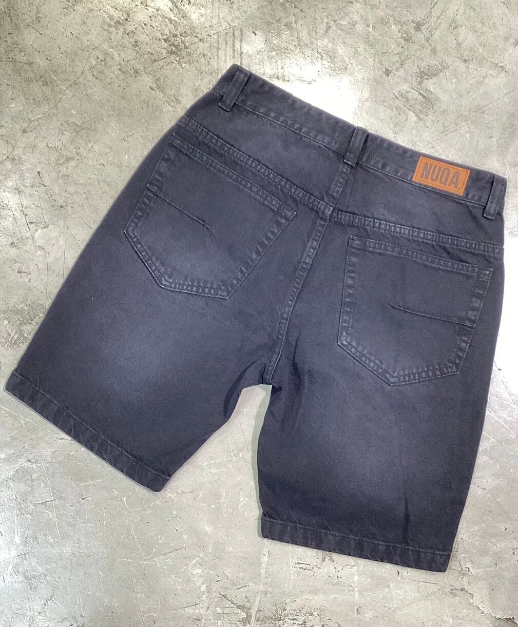 Regular Fit Denim Short - Asfalto