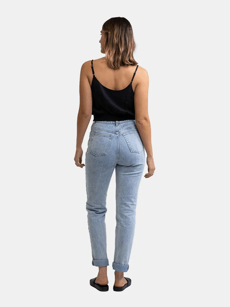 Rhythm Classic High Rise Tapered Jean - Lt Wash