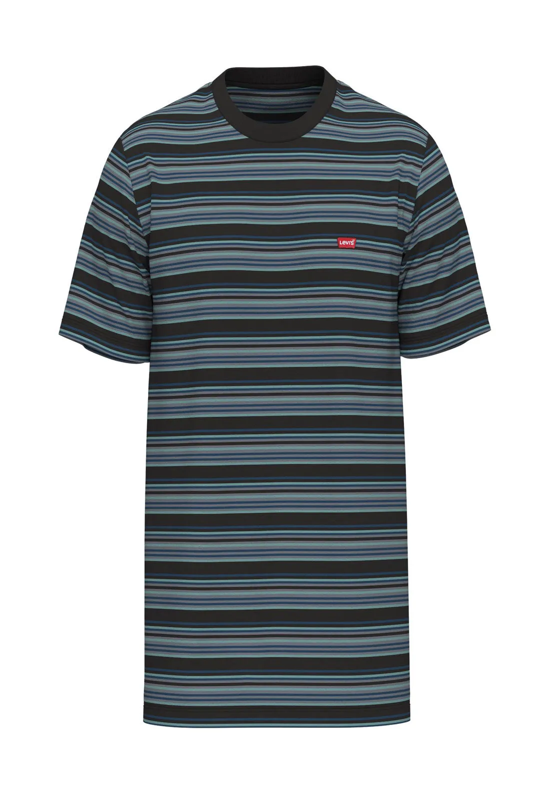 Short Sleeve Original Housemark Tee Rings Stripe Meteorit - Blue