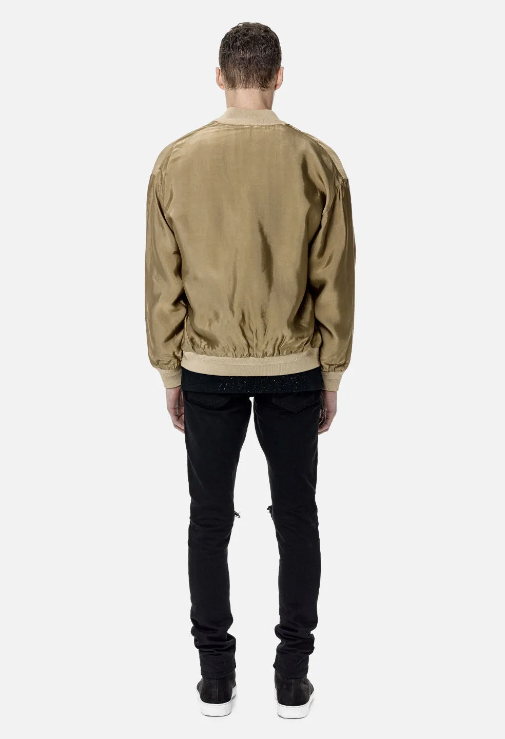 Silk Reversible Bomber / Gold