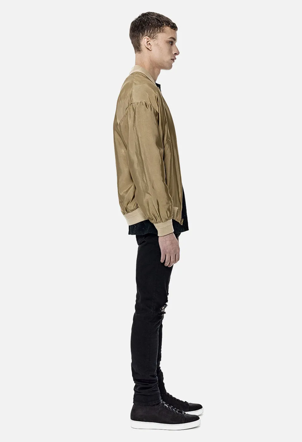 Silk Reversible Bomber / Gold