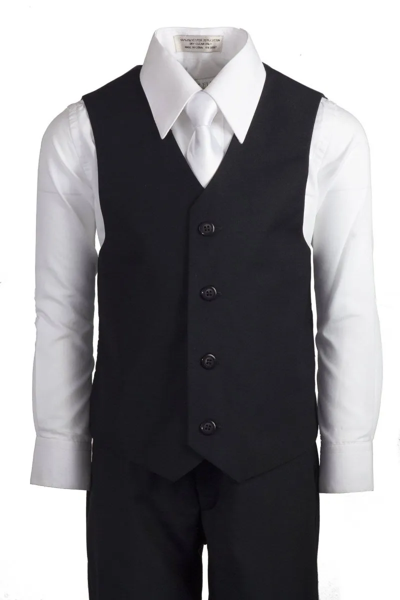 Slim Fit Five Piece Communion Suit With White Tie & Hankie