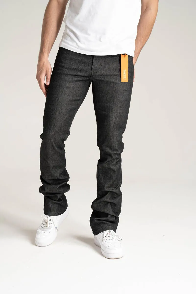 Taker Premium Raw Stretch Stacked Jean (Raw Black)