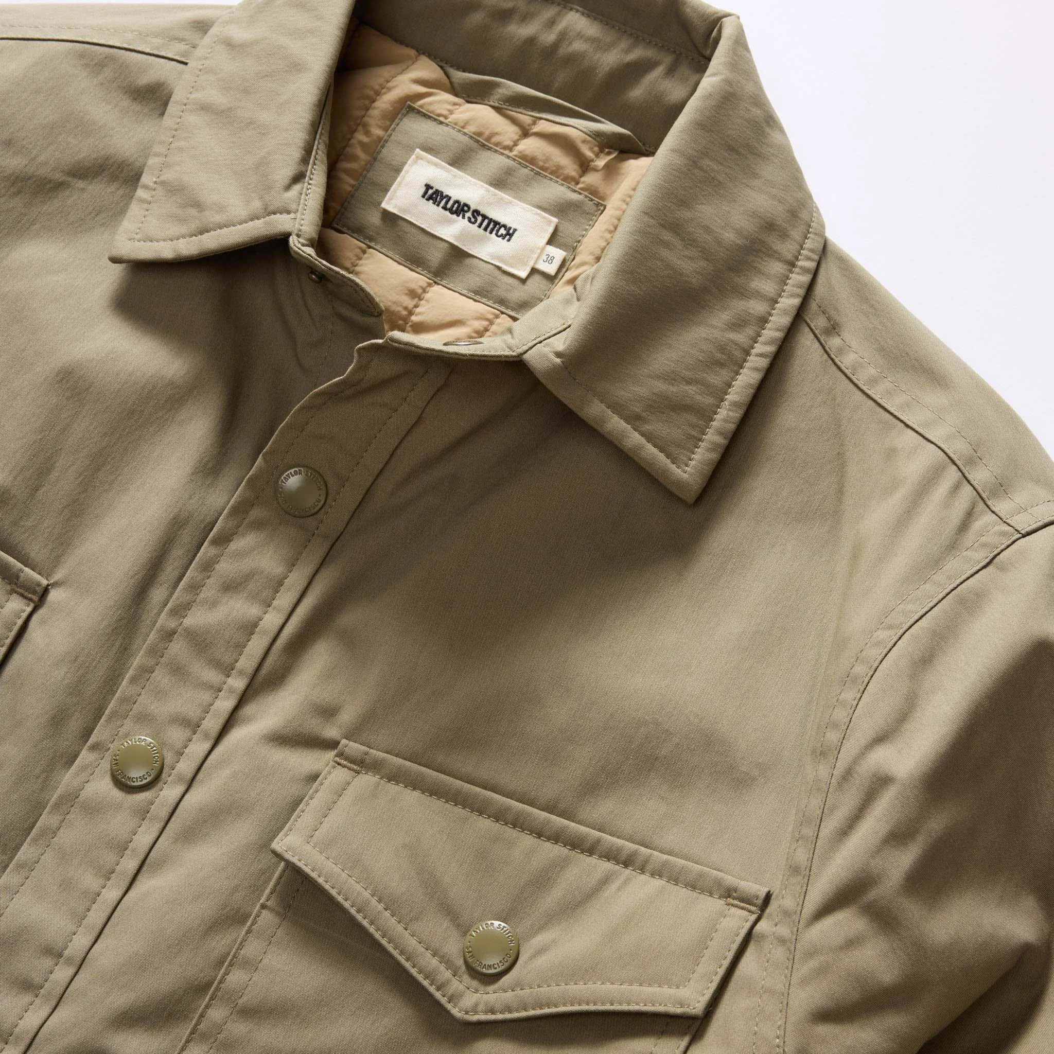 The Lined Maritime Shirt Jacket in Olive