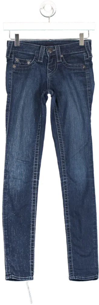 True Religion Blue Halle Skinny Jean UK XXS