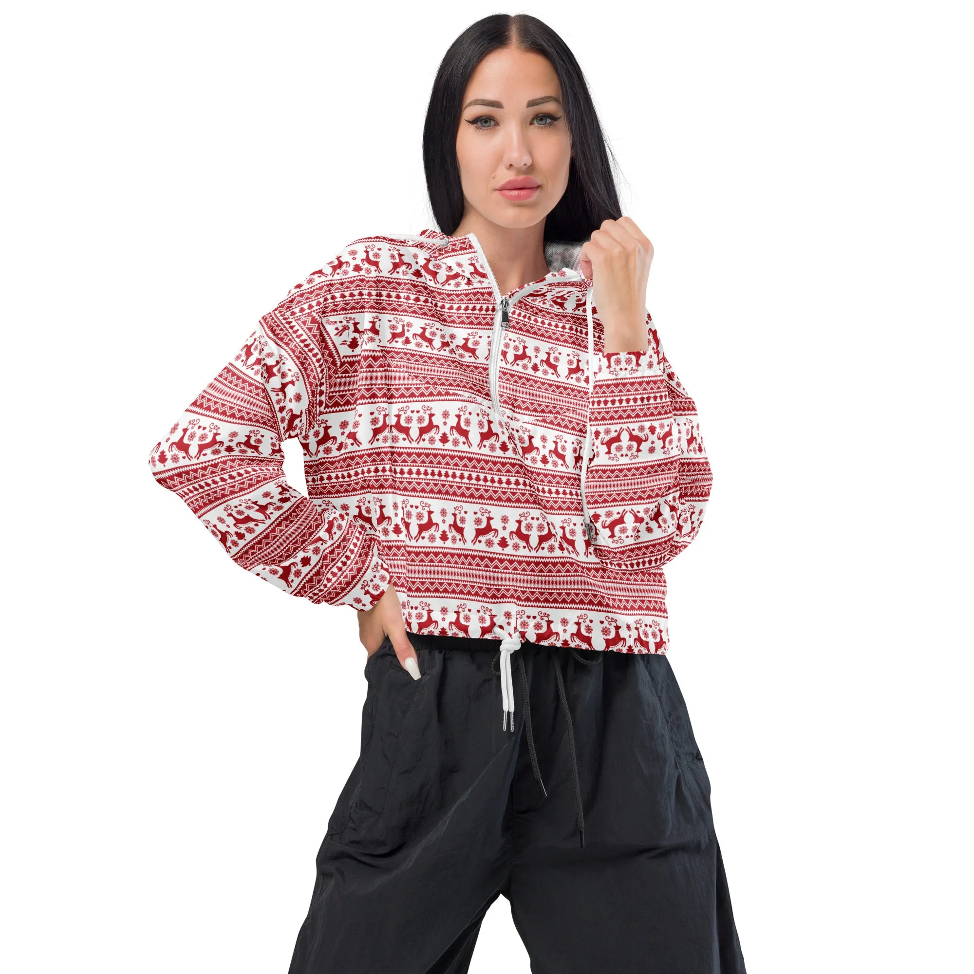 Winter Wonderland Women’s cropped windbreaker