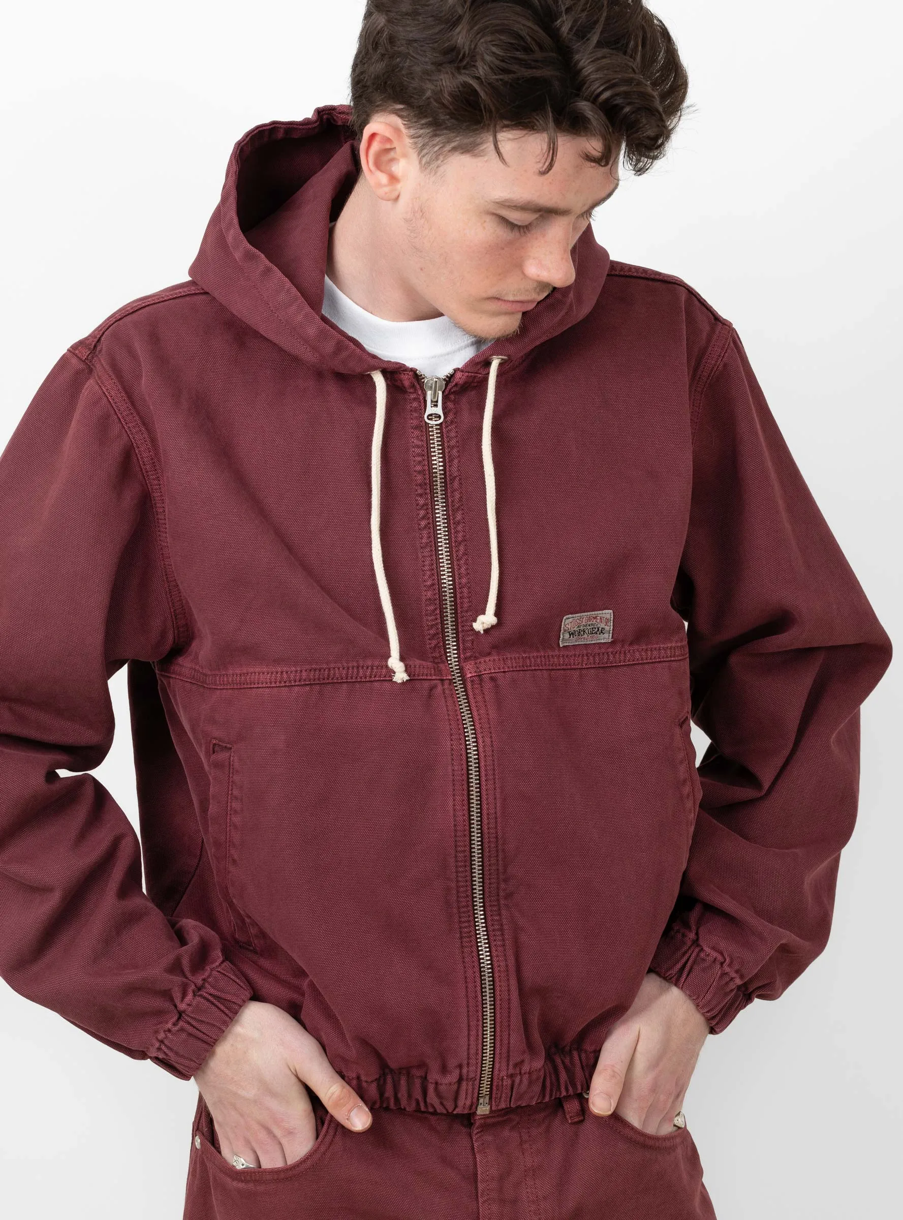 Work Jacket Unlined Canvas Wine